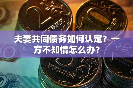 北京夫妻共同债务如何认定？一方不知情怎么办？