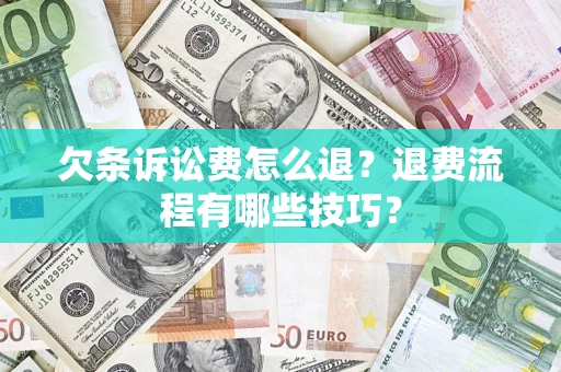 北京欠条诉讼费怎么退？退费流程有哪些技巧？