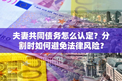 北京夫妻共同债务怎么认定？分割时如何避免法律风险？