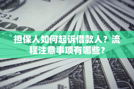 北京担保人如何起诉借款人？流程注意事项有哪些？